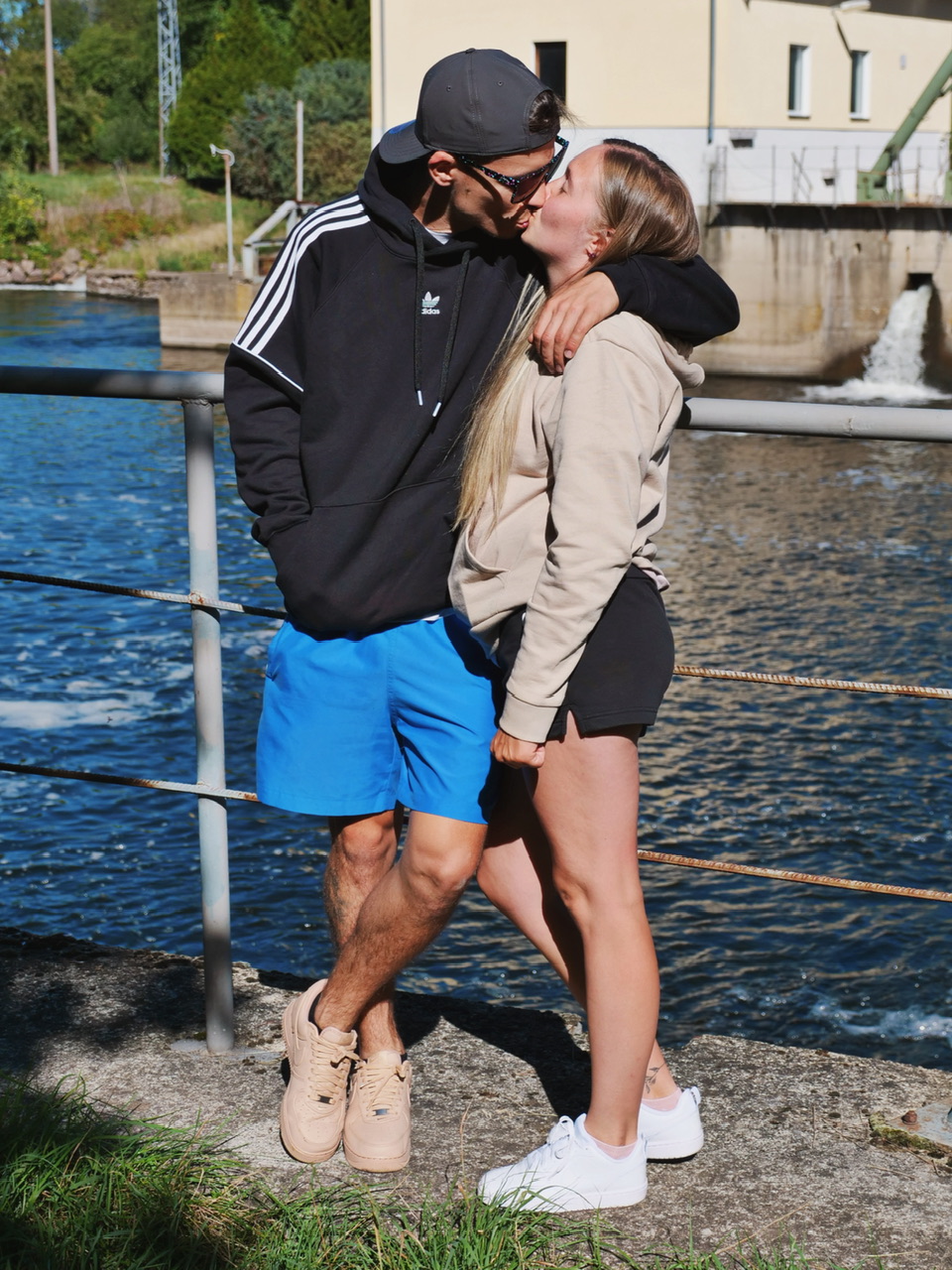 Couple by the river